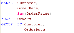 select group by clause format option is false