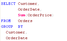 select group by clause format option is true