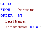 select order by clause format option is true