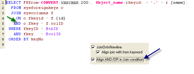 select join clause align and with on