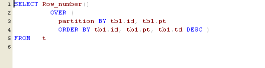 sql formatting analytic function